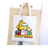 Hero printed tote bag - canvas tote bag 35cmx40cm fits A4, laptop 3090