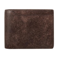 Italian Aged Leather Men's Bi-Fold Wallet with Coin Pocket - Style CA-IA-685