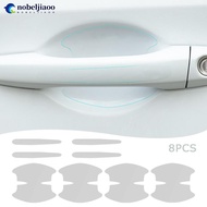 NOBELJIAOO 8Pcs TPU Car Door Bowl Sticker Clear Door Bowl Handle Protection Sticker Paint Surface Fi