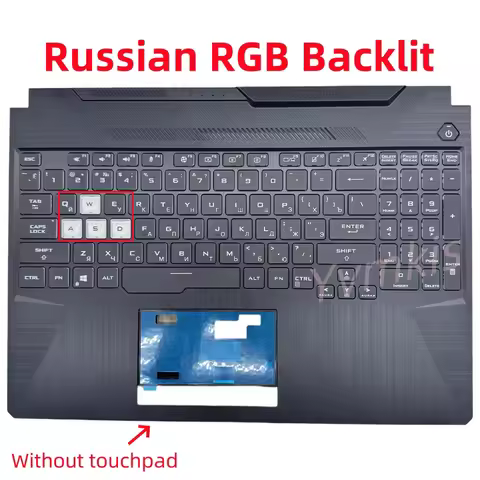 Russian/US RGB Backlit Laptop Keyboard For ASUS TUF Gaming 8 F15 A15 FX506 FA506 FX506U FX506IH FX50