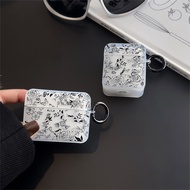 Sketch color black flower frosted earphone case for AirPods 1 2 3 Pro casing for AirPods Pro2 cover for AirPods case