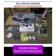 EX5 BLOCK HEAD WAVE 125 65MM 62MM 60MM 2VALVE DREAM ENGINE COMBO