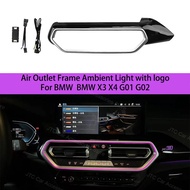 11 Colour Car LED Air Vent Ambient Light For BMW X3 G01 X4 G02 IX3 with logo Air Outlet Frame Ambien