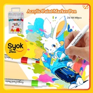 [SYOK]Acrylic Paint Marker Pen Add Marker Pen Kids Drawing Permanent Art Marker Maker Pen 24/48/60PC