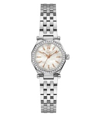 Guess Collection-Swiss Mvt  P Silver case  bclt  White MOP dial  Sapphir-Women-Watches-White