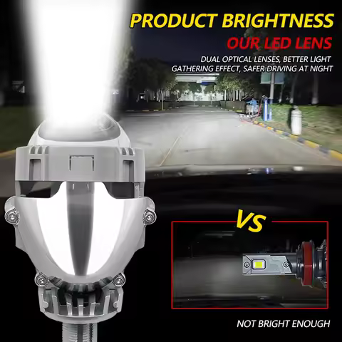 3 Inch Led Projector Lens Headlight Hella 5 Replacement Bi Led Lenses For Bmw e39 e46 H4 H7 9005 No 