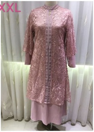 (COD) NEW Collection Gamis Cardigan Brokat Tile Terpisah // Dress Cardigan Brokat tille Import// Dre