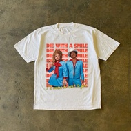 DIE WITH A SMILE Printed T-shirt, Loose Form, Soft Cotton Baby Tee, American and Korean Style
