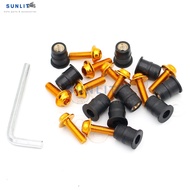 For YAMAHA YZF R15 Motorcycle Accessories 10PCS M5 Anti-Vibration Windshield Bolts