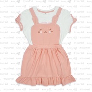 Moose Girl Dusty Rose Jumper Dress With Off White Blouse Set- (GDSS- 2921)