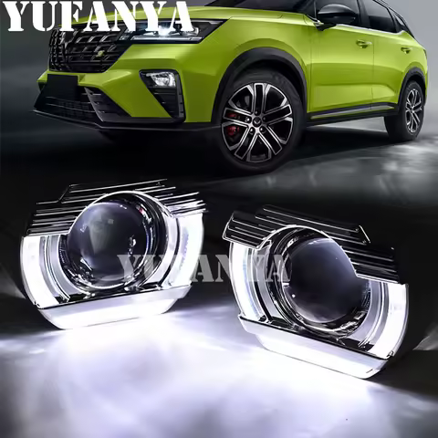 2.5 Inch Car Styling Bi xenon Projector Lens With U Shape DRL LED White Angel Eyes Shrouds Fit h4 h7