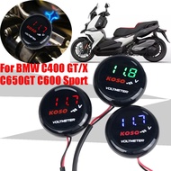 For BMW C400GT C 400 GT X C400X C650GT C600 Sport Motorcycle Accessories KOSO Voltmeter Volt Gauge D