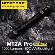 NITECORE MT2A Pro EDC Pocket Flashlight 1000 Lumens AA Torch UHi 20 LED Beam  NL1416R USB-C Rechargeable 14100 Li-ion Battery