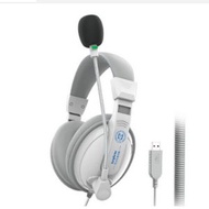 全城熱賣 - 頭戴式有線耳機麥克風-D3000白-USB介面