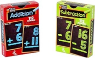 Regal Games - Two-Pack Math Flash Cards - Addition & Subtraction Practice - Bright, Bold Easy to Rea