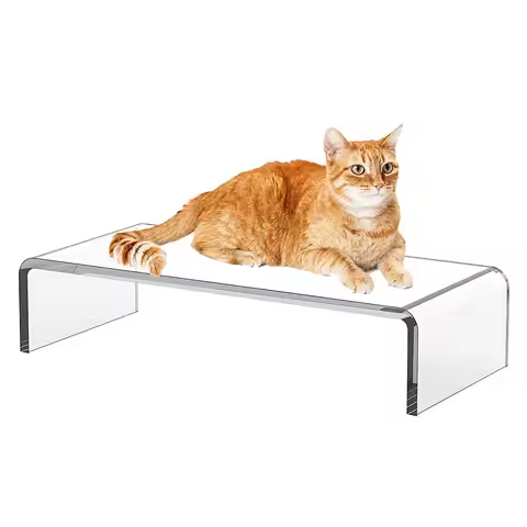 Acrylic Monitor Stand Clear Monitor Riser Desk Laptop/PC/Multimedia Monitor Stand Clear Computer Mon