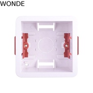 WONDE Gypsum Board Lining Box, Embedded Install White Wall Socket Cassette, Thicken 86 Type Junction