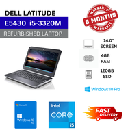 Dell Latitude E5430 Laptop ｜ Intel Core i5-3320M ｜ 4GB RAM ｜ 120GB SSD ｜ 14.0" ｜ Windows 10 Pro