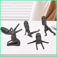 For Stretching Moai Mascot Figure Easter Island Statue Stone Statues Easter Decor Retro Character Ni