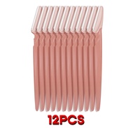 Eyebrow Trimmer 12/30/40/66PCS Brown Eyebrow Razor Safe Face Body Hair Removal Shaver Blades Woman E