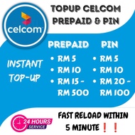 Topup Celcom / Celcom Prepaid / Celcom Pin / Topup Celcom Pin / Topup Celcom Prepaid