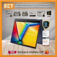 Asus Vivobook S 14 Flip OLED TN3402Y-AKN206/216WSM 2 in 1 Laptop (R7 7730U,16GB,512GB SSD,ATI,14" 2.