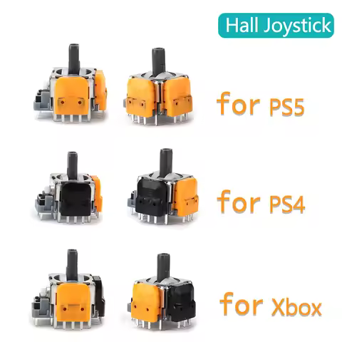 1 Pair Replacement Hall Effect Joystick 3D Analog Joystick for PS5 PS4 Xbox One SX Controller ThumbS