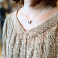 錦緞蔓綠絨短鍊 - 純銀款