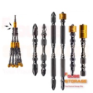 D1 High Grade Screw Drill Bit Set 65mm 110mm with Super Strong Magnetic Mata Pasang Ikat Skru