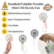 EDON Handheld Foldable Portable Mini USB Rechargeable Electric Fan Personal Cooling Summer colorful Fan