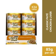 PURINA Fancy Feast Classic Paté Chicken & Liver Feast (24 x 85g)