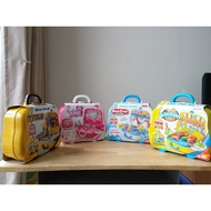 Career role-playing toy in the shape of a car suitcase