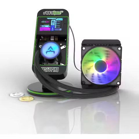 latest bitaxe nerdqaxe 4.8TH/s Bitcoin miner Home Eternal Miner with Water Cooling Method black