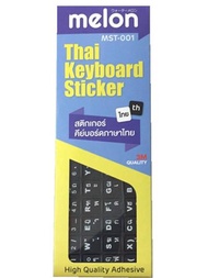 Melon Sticker 3M Keyboard Thai / English แบบ 3M สติกเกอร์ ภาษาไทย-อังกฤษสำหรับติดคีย์บอร์ด ( Black)