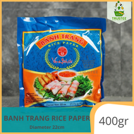 Banh Trang Vietnam Rice Paper 22cm 400gr BULAT Kulit Lumpia Vietnam - Spring Roll - Salad Wrap