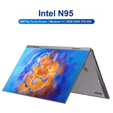 10.95 Inch 2 in 1 Touch Screen 360° Flip Laptop Intel N95 Win 11 Pro 16GB DDR5 2TB SSD for Office Ga
