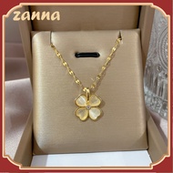 ทอง18k แท้อิตาลี สร้อยคอโคลเวอร์ Opal blissful สินคเก็บเงินปลายทางได้