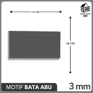 Wallpaper Dinding Bata Abu Abu (FREE ONGKIR) Anti Air & Anti Panas High Quality 70x77cm 3mm Wallpape