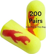 3M Ear Plugs, 200 Pairs/Box, E-A-Rsoft Yellow Neon Blasts 312-1252, Uncorded, Disposable, Foam, NRR 33, Drilling, Grinding, Machining, Sawing, Sanding, Welding, 1 Pair/Poly Bag
