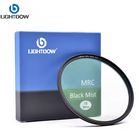 Lightdow Black Mist Filter 1/2 1/4 1/8 Black Mist Diffuser Lens Filter 49mm-82mm for Portrait Photog