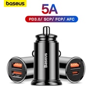 【New Arrivals】Baseus USB Car Quick Charge Type C PD For Xiaomi Huawei SCP Samsung AFC (30w) QC4.0 QC