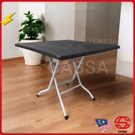 Cassa Freya Folding Table Square 3X3 Plastic Top Table with Foldable Metal Leg