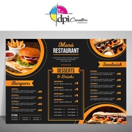 MENU HI-BOARD A3 | A4 [ CUSTOM HIGH IMPACT MENU ] 100% Waterproof