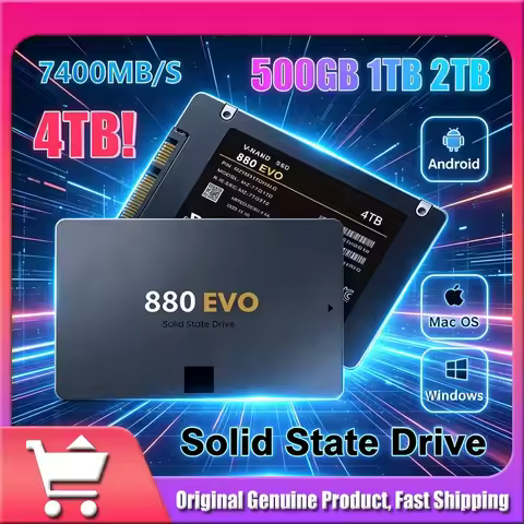 New SSD 880 EVO 2TB 4TB Internal Solid State Drives Hard Disk SATA 3.0 MLC 2.5 Inches for Laptop Des