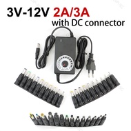 Adjustable AC 220V To DC 3V-12V 5v 6v 8v 2A 3a 24W 36w Power Supply charger Adapter DC connector  SG