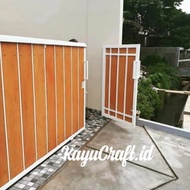 pintu pagar kayu minimalis Modern