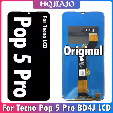 6.52" Original For Tecno POP 5 Pro LCD BD4j BD4h Display Touch Screen Digitizer Assembly For POP5 Pr