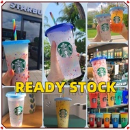 Starbucks Limited Edition Glitter Cold Cups Glittery Reusable Cold Cup New Tumbler with Lid Plastic Cup 杯子