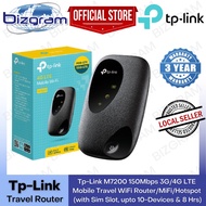 Tp-Link M7200 150Mbps 3G/4G LTE Mobile Travel WiFi Router/MiFi/Hotspot (with Sim Slot, upto 10-Devices &amp; 8 Hrs) 3-Yr Wty