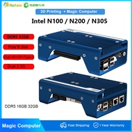Magic Computer N200/I3-N305 Small host pcie x8 slot 4NVME DIY players' new favorite 3D printing